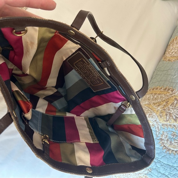 Coach Signature Brown Tote Bag - Picture 3 of 7